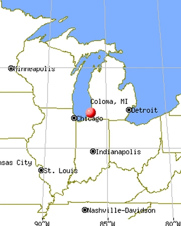 New Haven Michigan Map Coloma, Michigan | Pro Wrestling | Fandom