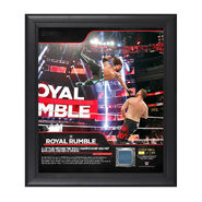 AJ Styles Royal Rumble 2018 15 x 17 Framed Plaque w/ Ring Canvas