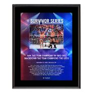 RK-Bro Survivor Series 2021 10x13 Commemorative Plaque