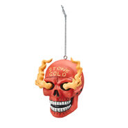 Stone Cold Steve Austin Red Smoking Skull Ornament