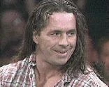 Bret Hart gives a wry smile.