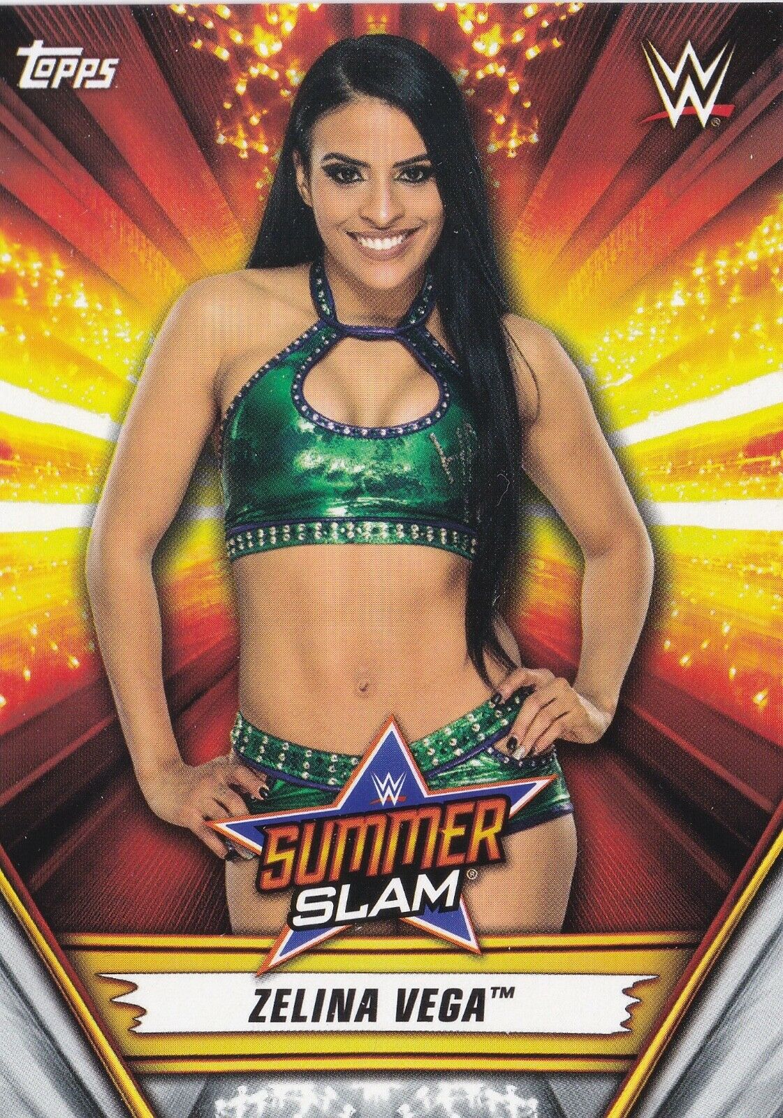 2019 Wwe Summerslam Topps Zelina Vega No 50 Pro Wrestling Fandom