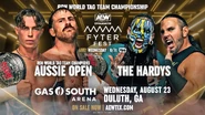 August 23, 2023 AEW Dynamite Preview1.jpg (235 KB) Aussie Open (c) vs. The Hardys for the ROH World Tag Team Championship
