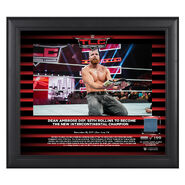 Dean Ambrose TLC 2018 15 x 17 Framed Plaque w Ring Canvas