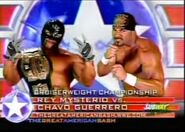 Rey Mysterio (c) vs. Chavo Guerrero for the WWE Cruiserweight Championship