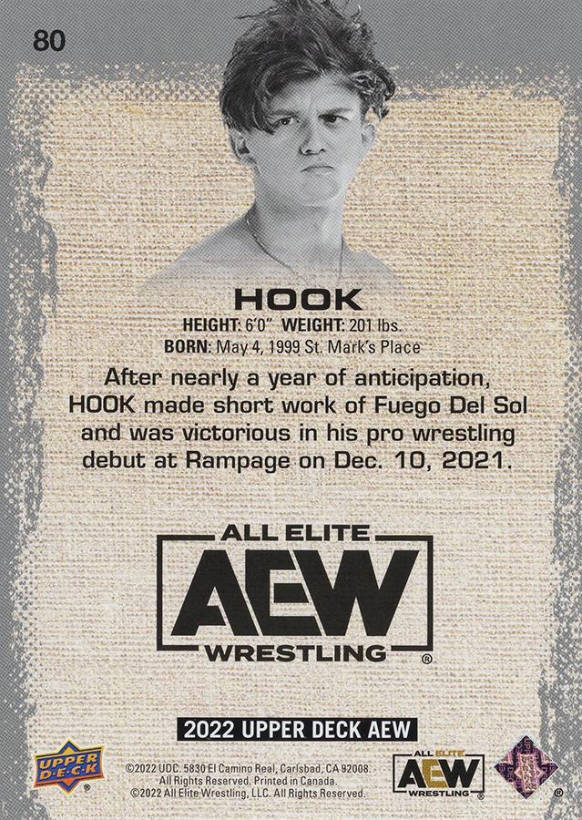 2022 AEW (Upper Deck) Hook (No.80), Pro Wrestling