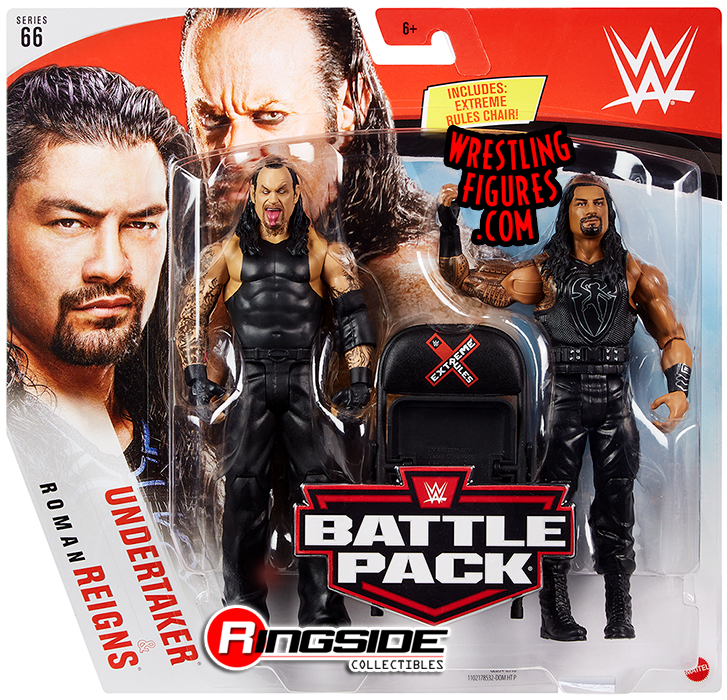 Set of 3 WWE wrestling figures inc Roman Reigns Dean Ambrose The Undertaker 