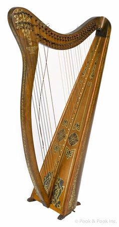 Harp with brokem strings