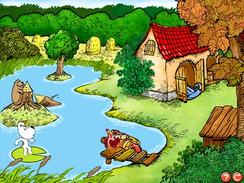 Podwórko - główne menu gry - lewa część.