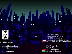 Plansza zastępująca napisy końcowe zarówno po kliknięciu na wyjście w menu...