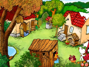 Podwórko - główne menu gry - środkowa część.