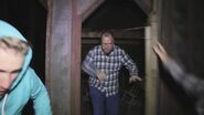 Luke escapes from the shed, seemingly trapped in there "forever"