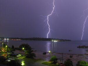 Double Lightning in Glyfada-Athens