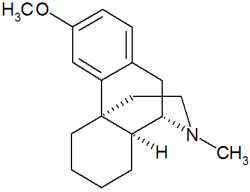 Molecular structure of dextromethorphan