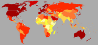 GDP nominal per capita world map IMF 2008