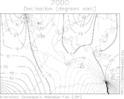 IGRF 2000 magnetic declination