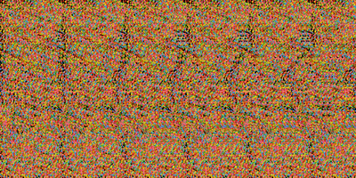 An example of a wallpaper autostereogram showing 3D scene of a chess