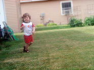 A two-year-old enjoying the outdoors