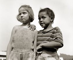 Two young girls at Camp Christmas Seals