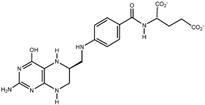 Schematic structure of tetrahydrofolate