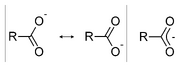 Resonance stabilization of carboxylic acids