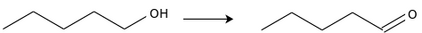 Oxidation of pentan-1-ol to pentanal.svg