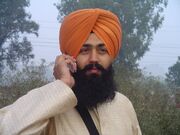 Sikh wearing turban