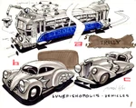 Concept arts for the Lungfish vehicles by Peter Chan.