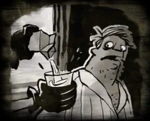 Oleander poured a glass of milk.