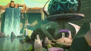 The Psychoisolation building near the Motherlobe in Psychonauts 2, seen from the outside.
