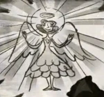 Sasha's mother as an angel.