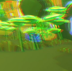 A Dufflebag in the Mote of Light's Level, from a DoubleFine Video Call Background.