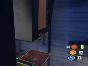 Raz stuck on the ledge.