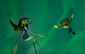 Milla and Raz in a Psychonauts 2 gameplay trailer.