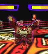 The "Burning Fists" attack animation.