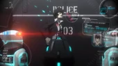 Kogami is hit by a paralyzer blast.