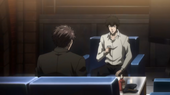 Kogami talks to Masaoka about his future escape.