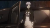 Chief Joshu Kasei gets out of the car.