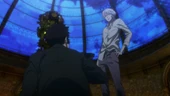 Kogami hallucinates Shogo Makishima.