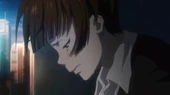 Tsunemori after reading Kogami's farewell letter.