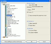 New machine dialog