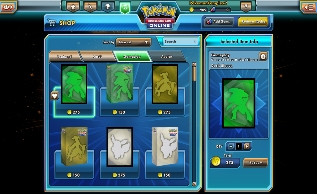 Shop, Pokemon TCG Online Wiki