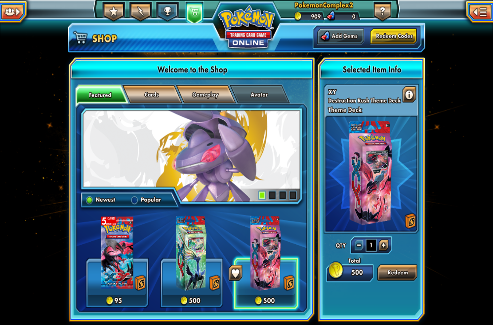 Shop, Pokemon TCG Online Wiki