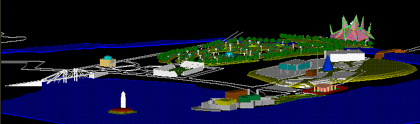 Visão tridimensional (parcial) de SH construída por Lúcio Costa Wright em 1998
