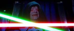 Palpatine saber clash