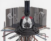 Esquema em corte da câmara privada de Darth Vader.