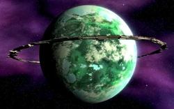 O planeta Kuat e seu estaleiro orbital.