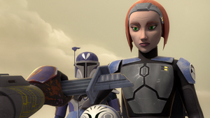 Bo-Katan recebe o Sabre Negro