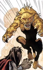 Um gato selvagem atacando .