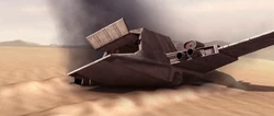 A Crepúsculo caída em Tatooine.